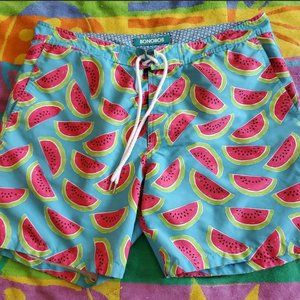Bonobos Watermelon Print Swim Trunks 35x7